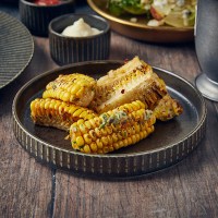 Cinder Black Fluted Presentation Plate